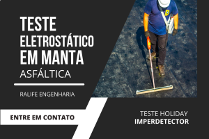 Teste de manta asfáltica eletrostático